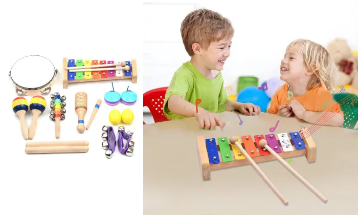 13 Piece Kids Musical Instruments Toys