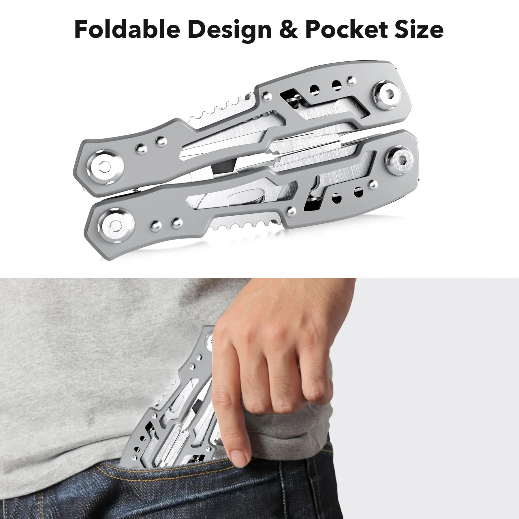 14-In-1 Multitool Plier Premium Portable Multi Tool with Safety Locking Professional