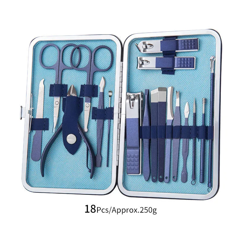 18-Piece Stainless Steel Manicure Beauty Set - Nail Clippers