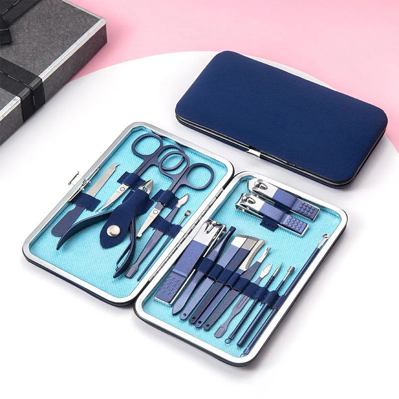 18-Piece Stainless Steel Manicure Beauty Set - Nail Clippers