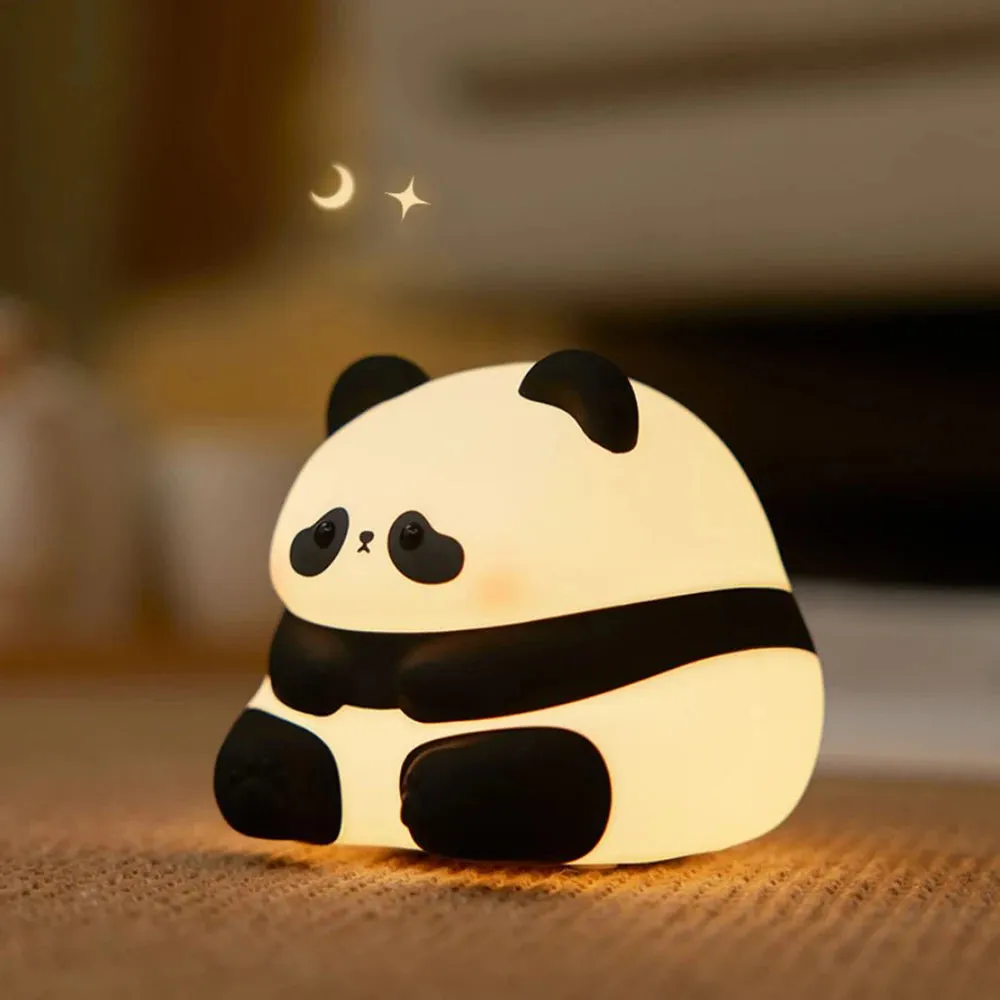 1PC Sleepy Kawaii Animal LED Rechargeable USB Night Light - Panda, Hippo, Pig, Bunny, Sheep