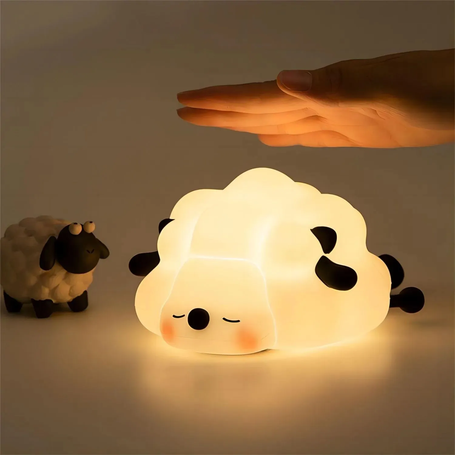 1PC Sleepy Kawaii Animal LED Rechargeable USB Night Light - Panda, Hippo, Pig, Bunny, Sheep