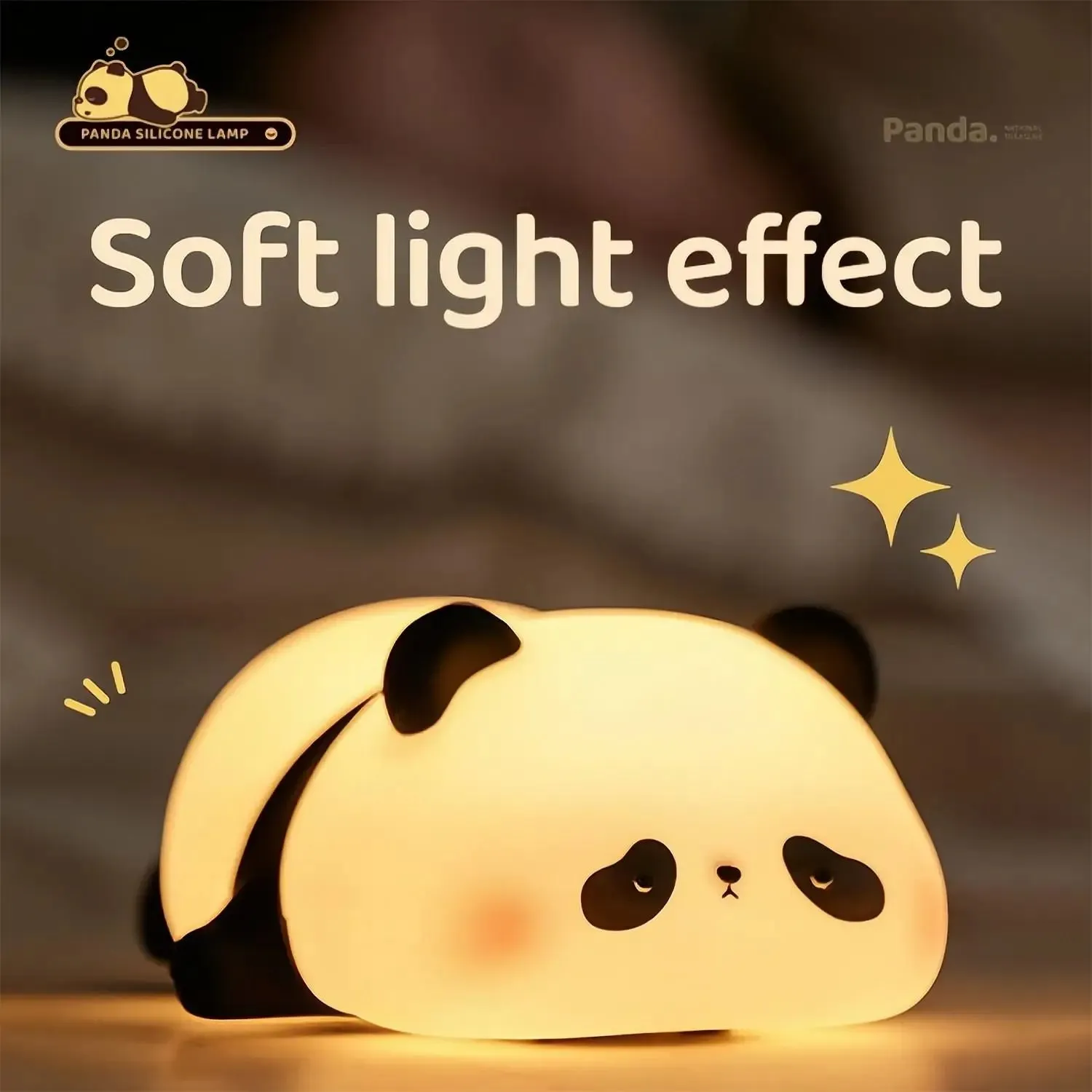 1PC Sleepy Kawaii Animal LED Rechargeable USB Night Light - Panda, Hippo, Pig, Bunny, Sheep