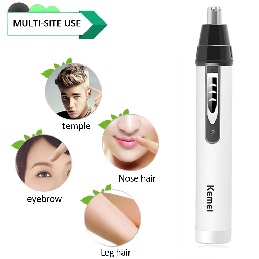 4 in1 Electric Nose Ear Trimmer Nasal Hair Cut Clipper Unisex Hair Removal Eyebrow Trimer Beard Shaving Machine Scissors Razor