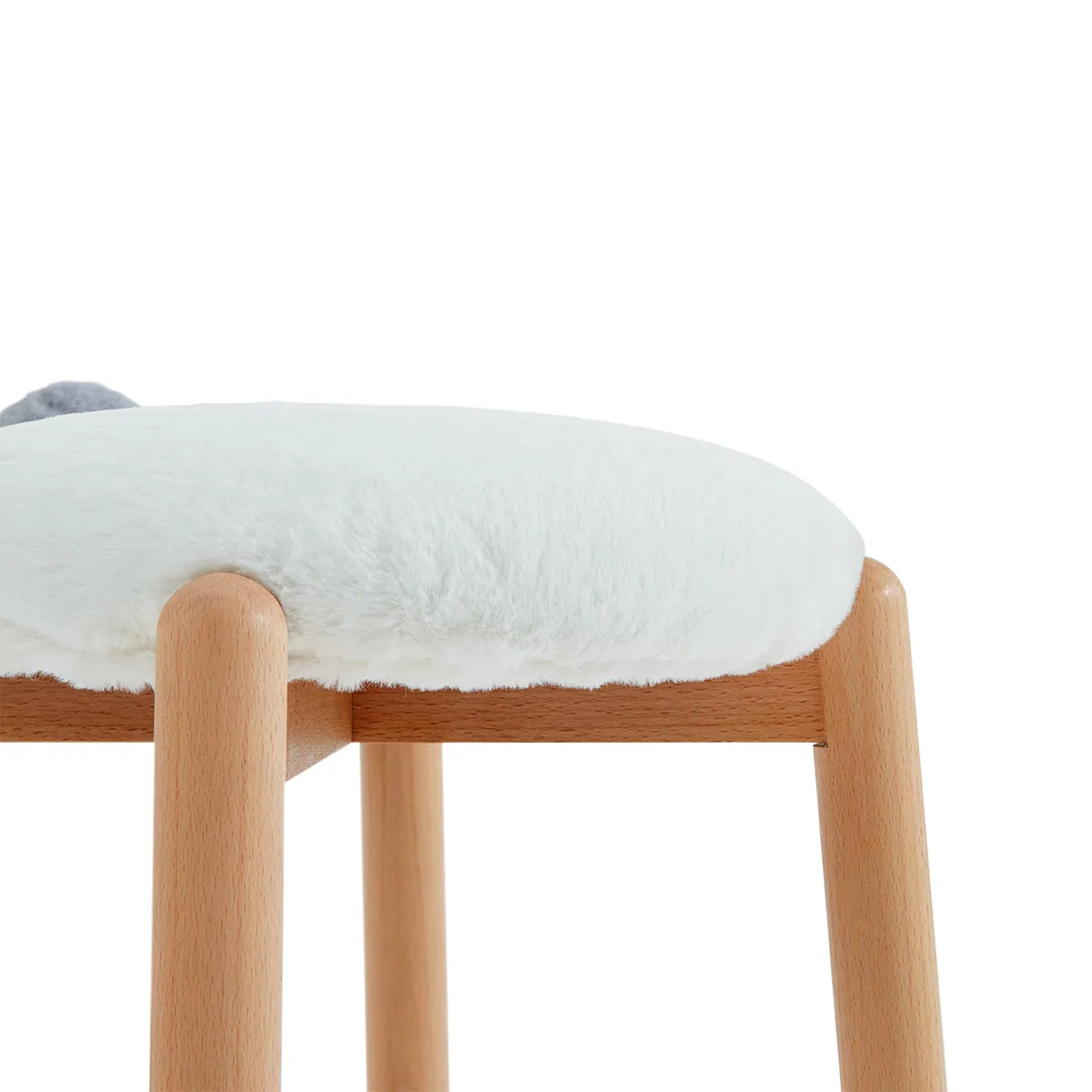 Animal Tails Creative Soft Plush Backless Stool