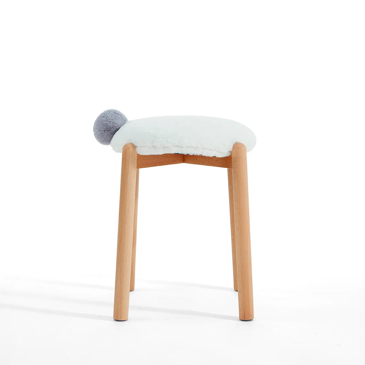 Animal Tails Creative Soft Plush Backless Stool