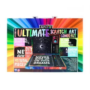 Art 101 Ultimate Scratch Art Combo Kit - 41 Piece Creative Set