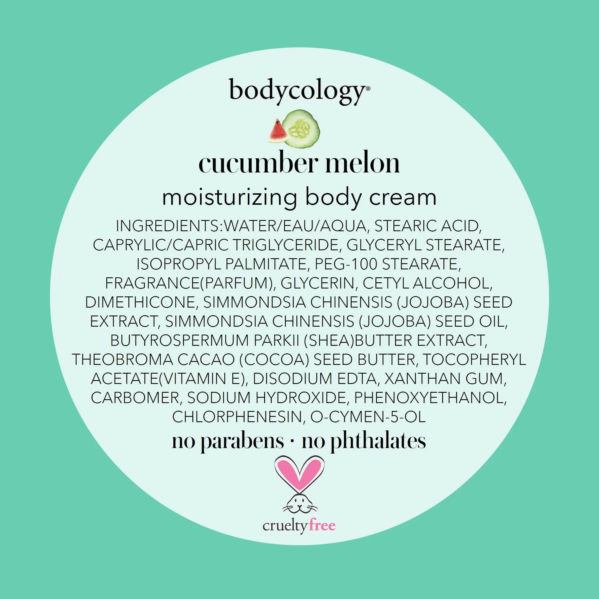 Bodycology Moisturizing Body Cream, Cucumber Melon, 8 oz