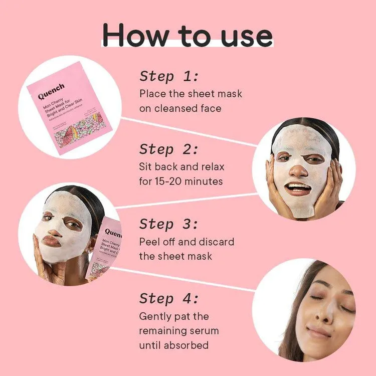 Brightening & Skin Clarifying Sheet Mask with Cherry Blossom Radiance (Pack of 3)