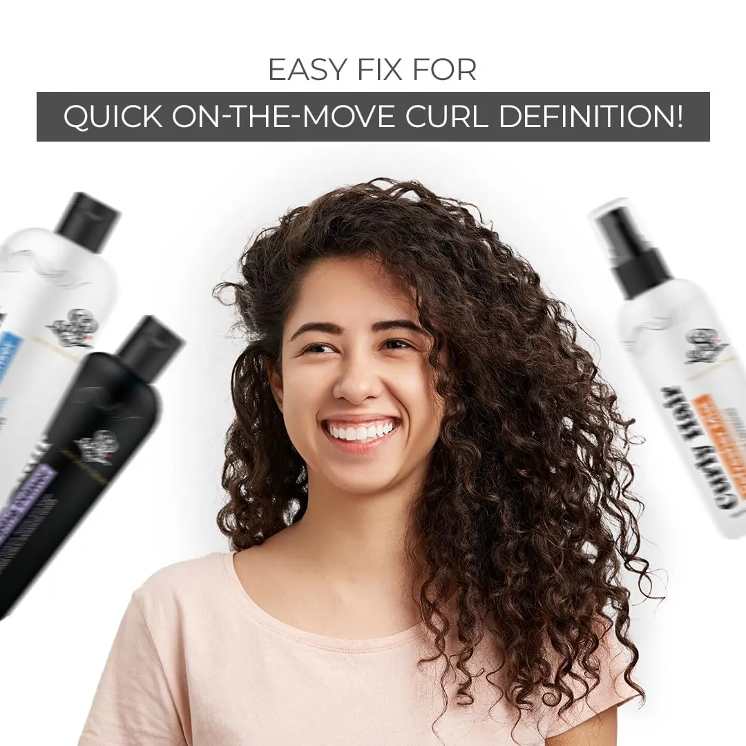 Curly Hair Plumping Primer, Hydrating Cleanser and Refresher Mist Set | Curly Hair Products | Hair care for curly hair | Magic hair care for curls | Created by Savio John Pereira (pack of 3)