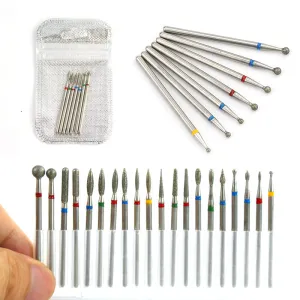 Dmoley 7pcs Diamond Nail Drill Bits Milling Cutter