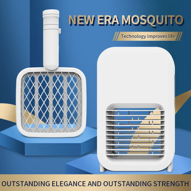 Efficient Photocatalyst Household Mosquito Killer Lamp 2in1 LED Mosquito Racket USB Creative Mosquito Trap Artifact Bug Zapper