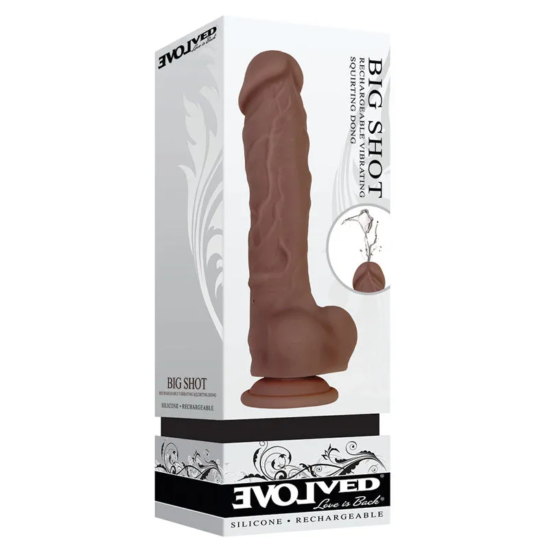 Evolved Big Shot - Brown - Brown 20.3 cm (8'') USB Rechargeable Squirting Dong