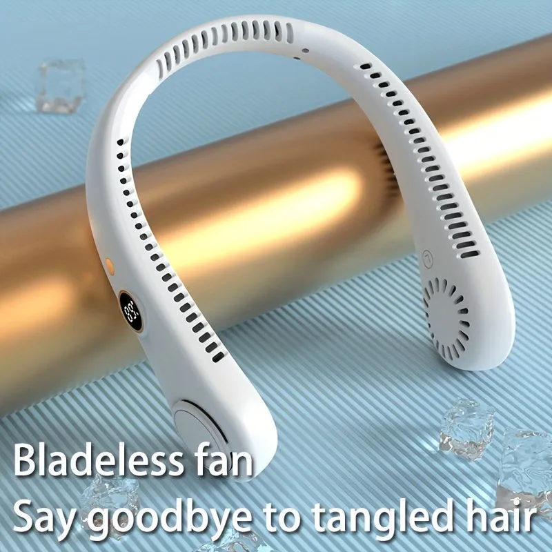 Experience Cool Comfort On-The-Go Portable Bladeless Neck Fan