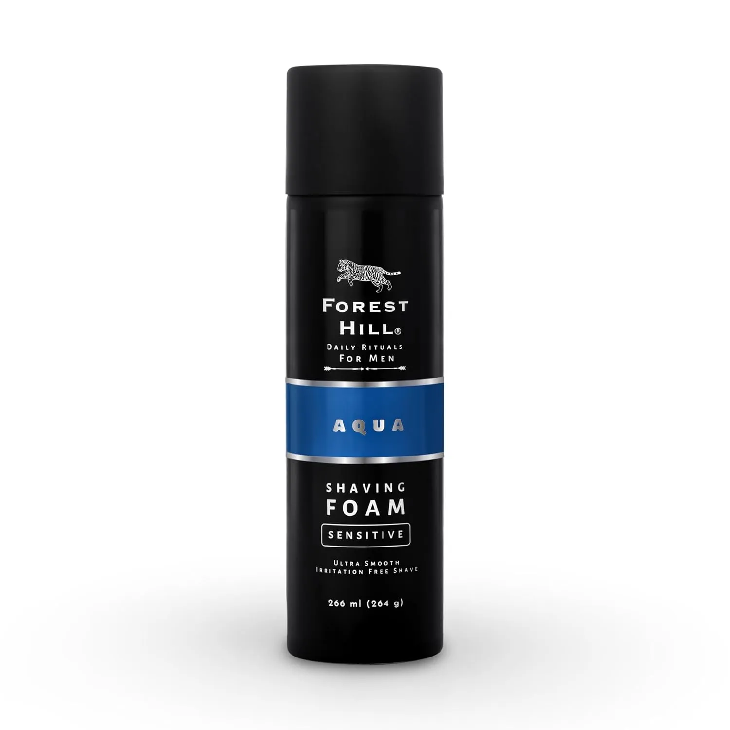 Forest Hill Aqua Pre Shave Foam For Men, Goodness of Olive & Argan Oil, Mulberry, Rosemary & Peppermint Extract, Prevent Cuts & Burns, Rich Lather, Cooling Hydrating Formula, Shaving Foam Suitable For All Skin, 266 ml