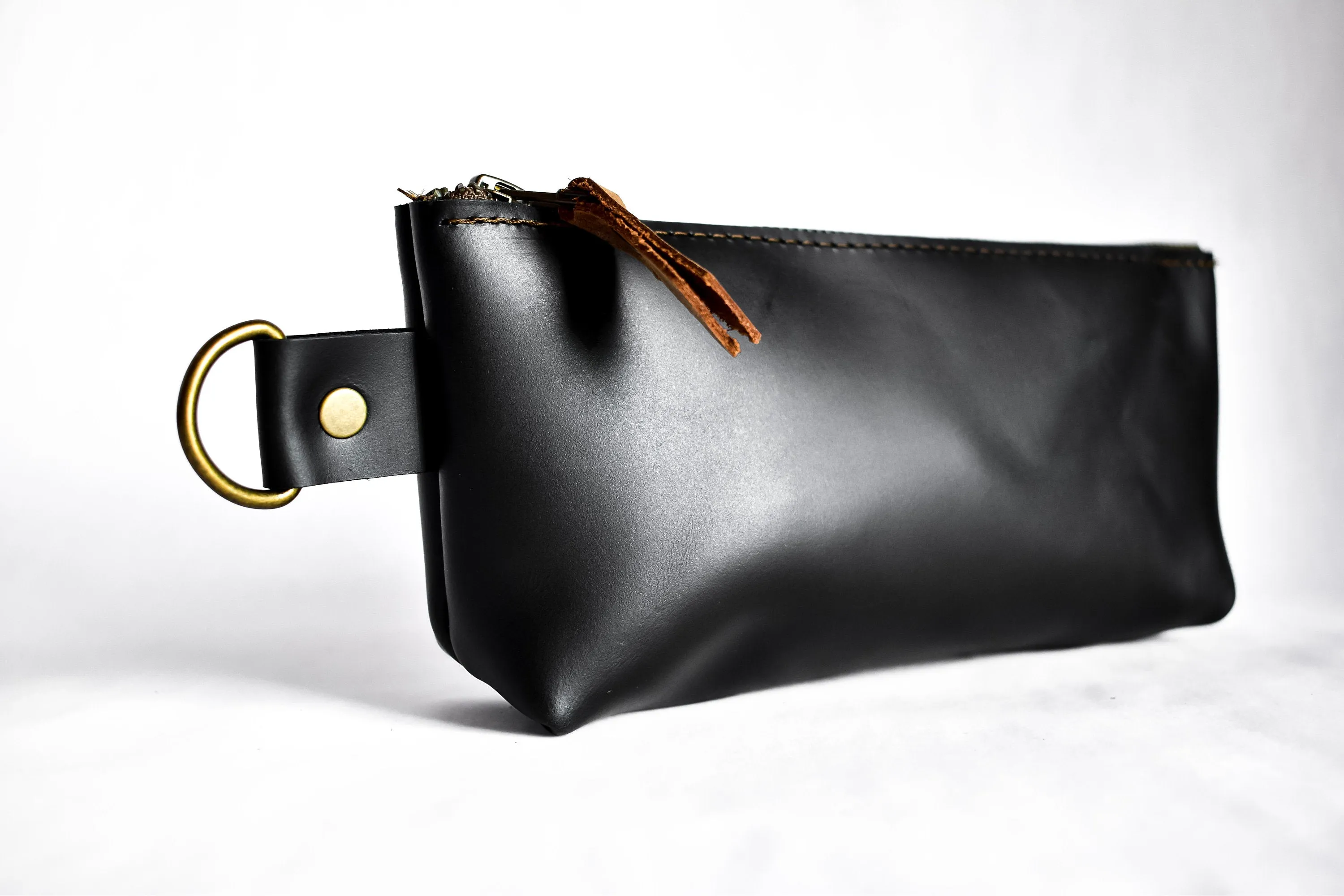 Handmade Leather Pencil Pouch | Zipper Bag