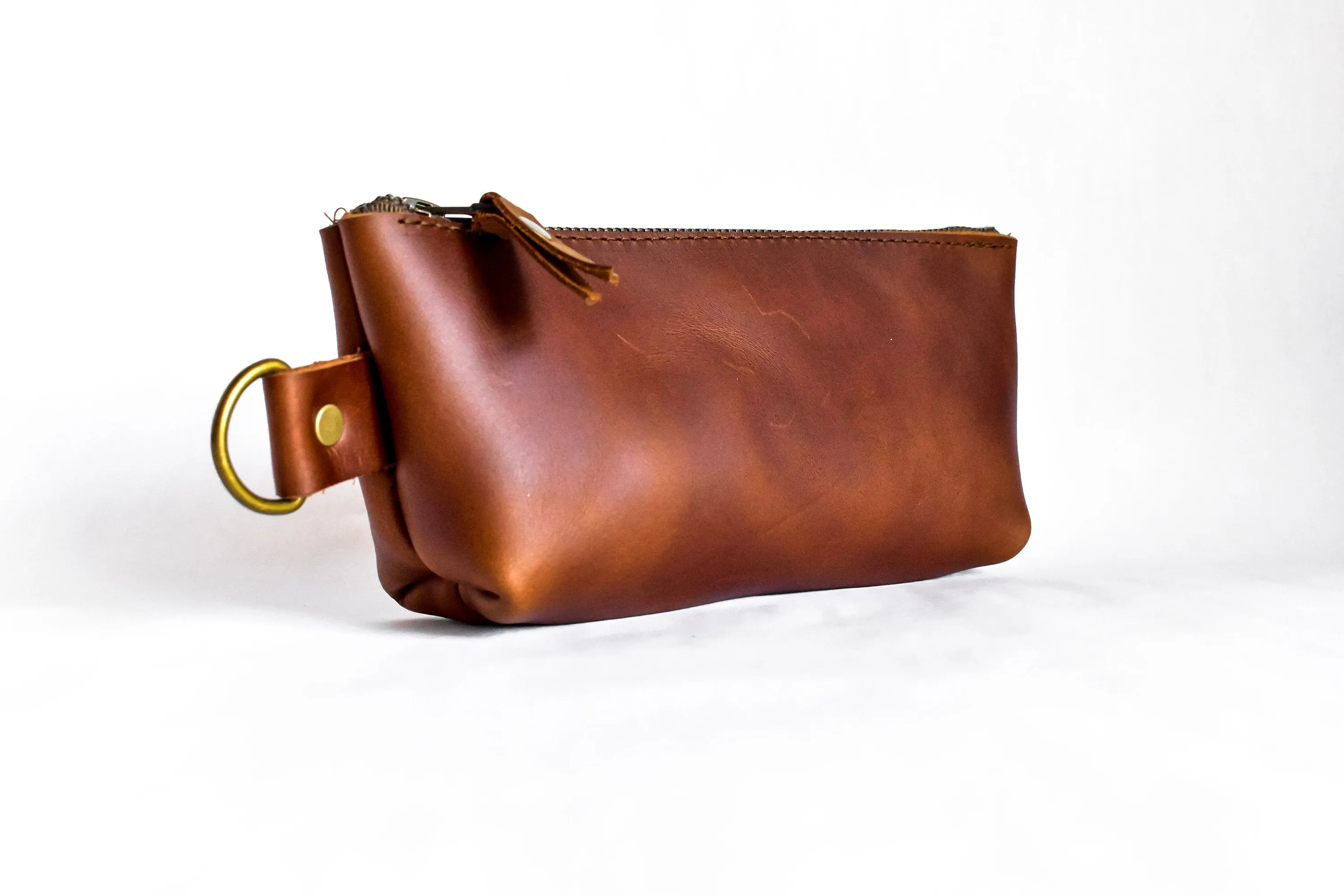 Handmade Leather Pencil Pouch | Zipper Bag