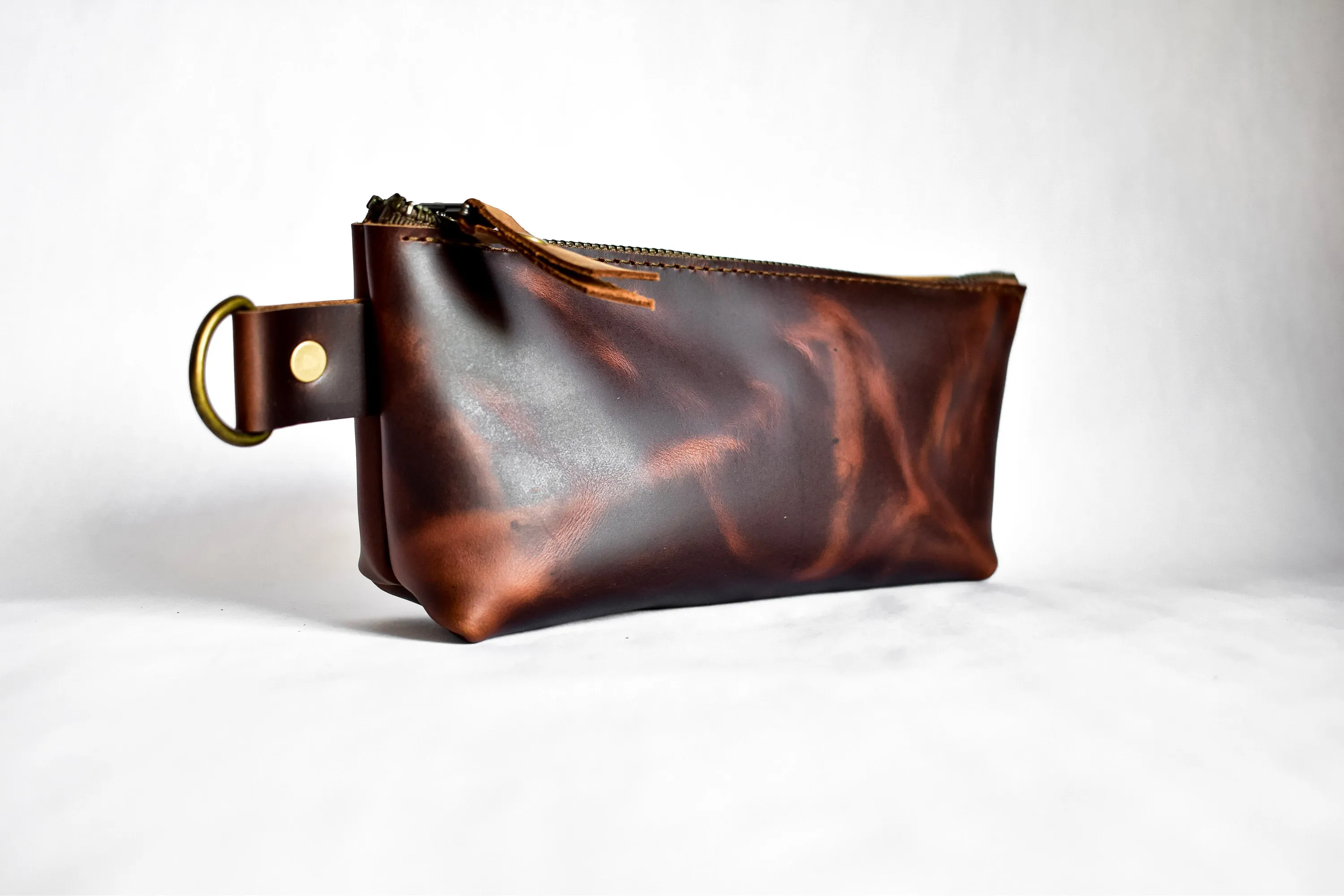 Handmade Leather Pencil Pouch | Zipper Bag