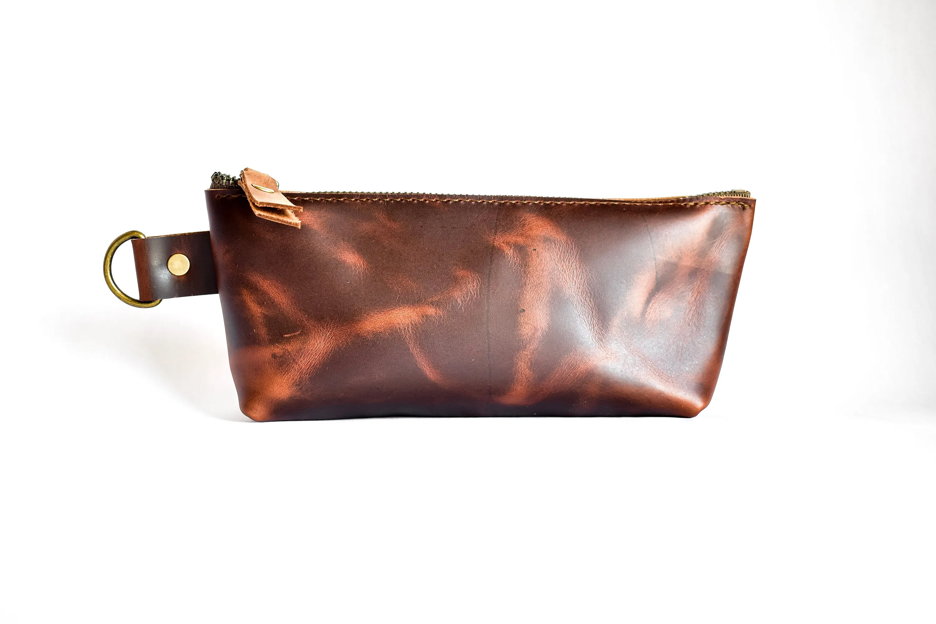 Handmade Leather Pencil Pouch | Zipper Bag