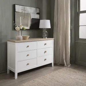 Jäkkvik 6 Drawer Chest of Drawers in White & Oak