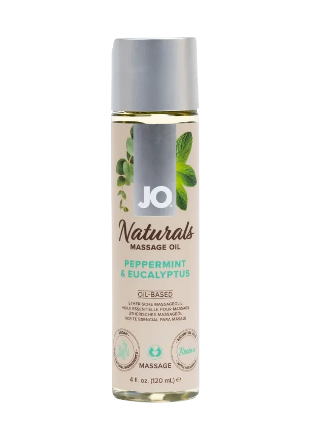 JO Naturals Peppermint & Eucalyptus Oil-based Massage Oil 120 ml