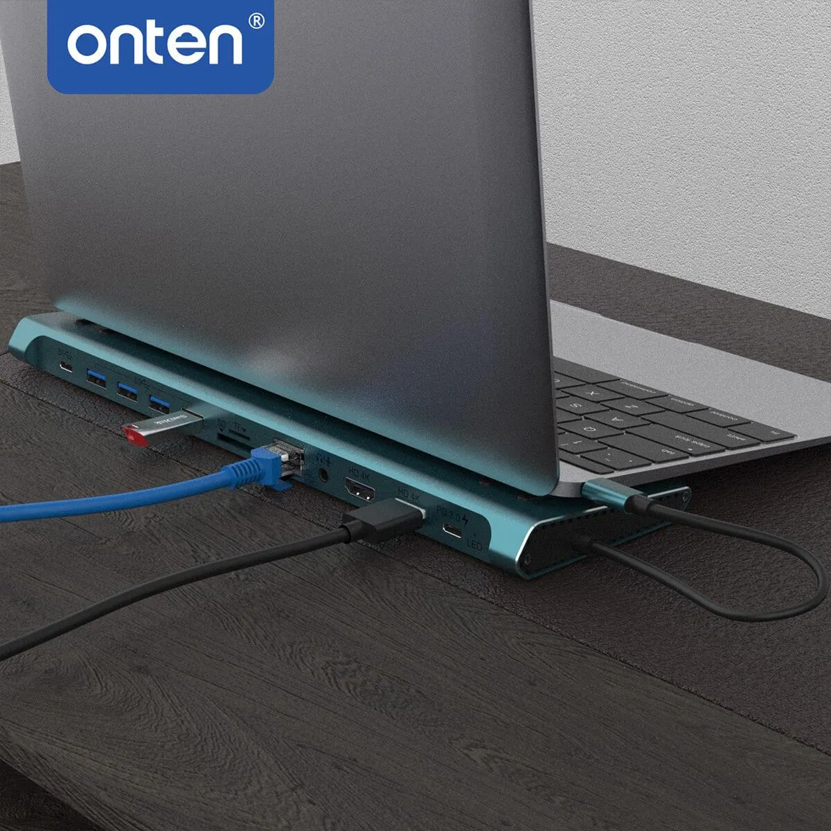 Onten 9199 12 in 1 Type-C Multi-Function Docking Station