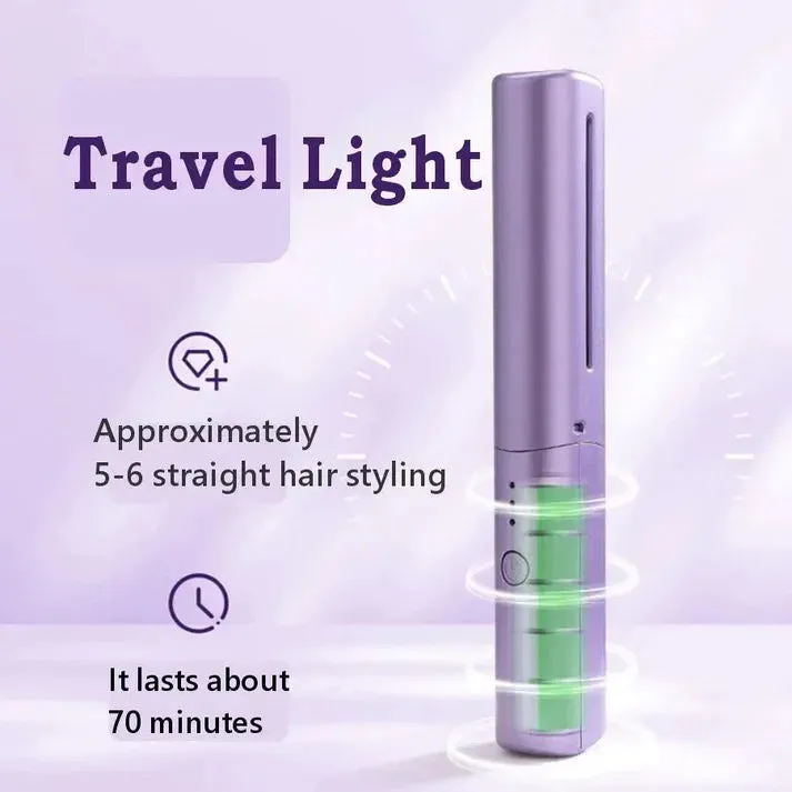 Portable 2-in-1 Hair Straightening Brush