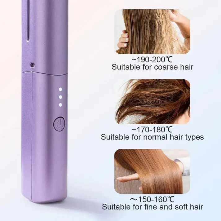 Portable 2-in-1 Hair Straightening Brush