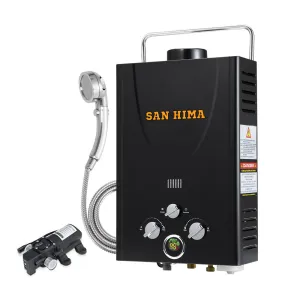 San Hima Portable Gas Hot Water Heater System 8L Caravan Outdoor Camping Shower