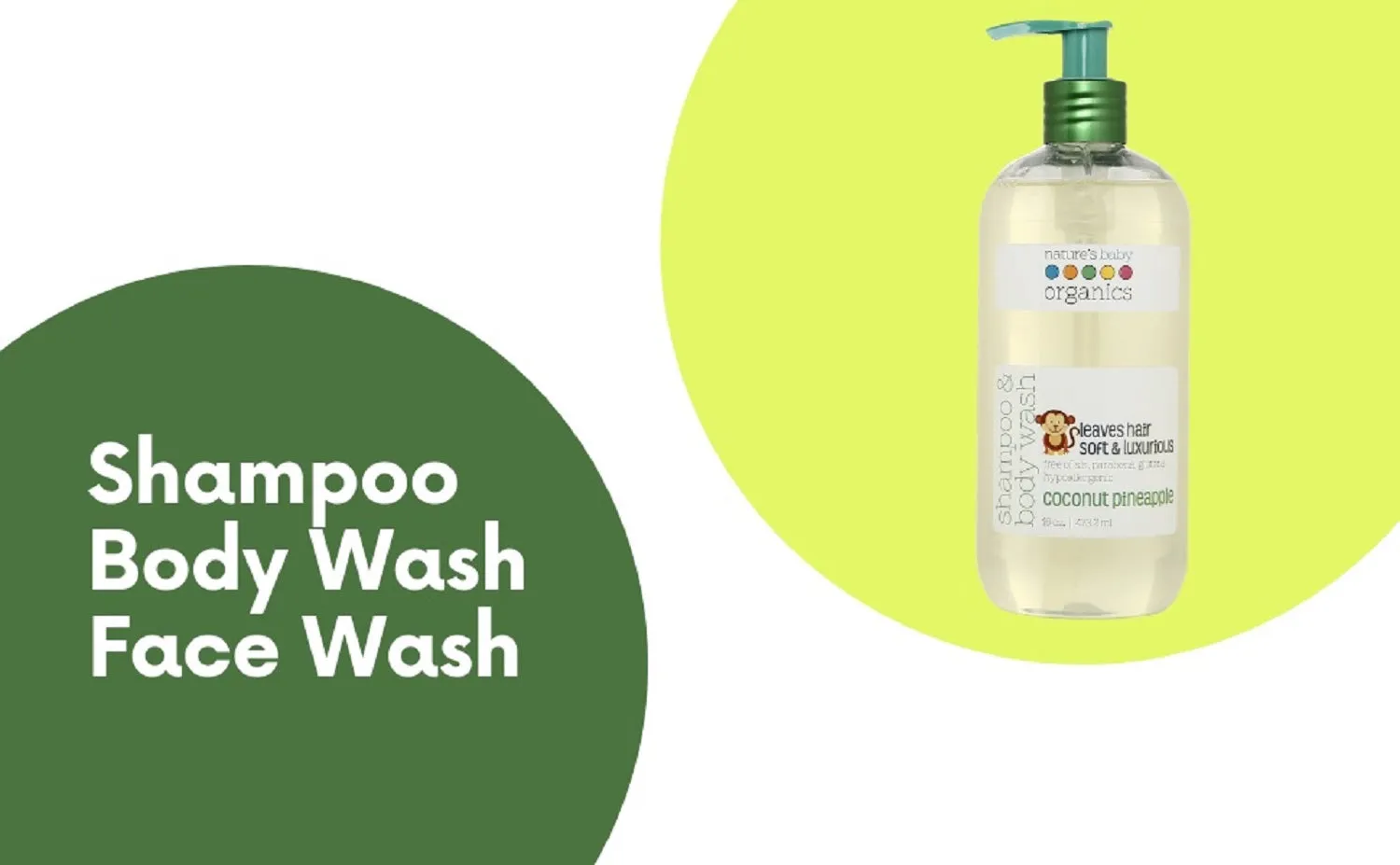 Shampoo & Body Wash Coconut Pineapple 16 oz