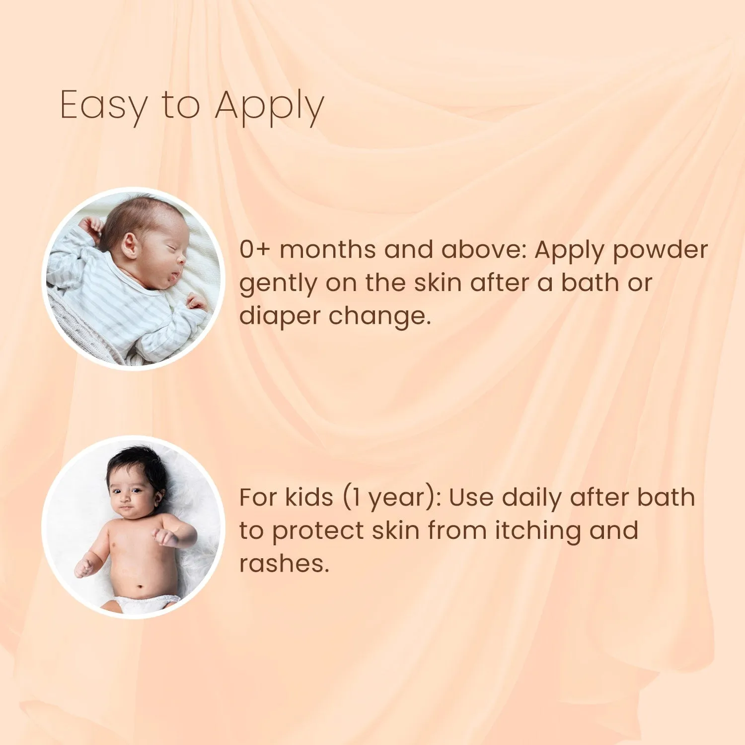 Soft & Gentle Talc Free Baby Powder | Nourishing & Rash-Free Skin (0 to 15 Years)