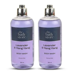 The Bath Store Lavender Ylang Ylang Body Wash Shower Gel (Pack of 2) | Body Wash for Men & Women - All Skin Types | Liquid Soap for Bath for a Clean & Fresh Skin | No Sulphates & Parabens - 300ml