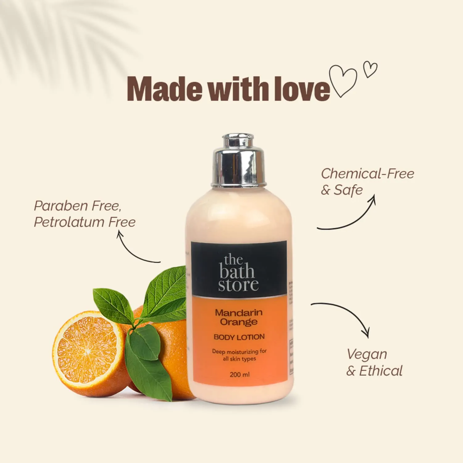 The Bath Store Mandarin Orange Body Lotion - Nourishing | Moisturizer | Smooth Skin – 200ml (Pack of 10)