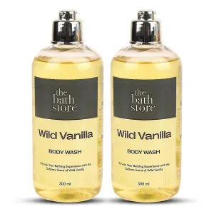 The Bath Store Wild Vanilla Body Wash Shower Gel (Pack of 2) | Body Wash for Men & Women - All Skin Types | Liquid Soap for Bath for a Clean & Fresh Skin | No Sulphates & Parabens - 300ml