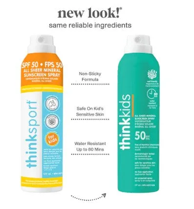 thinkbaby - Clear Zinc Kids Sunscreen Spray SPF 50 6oz