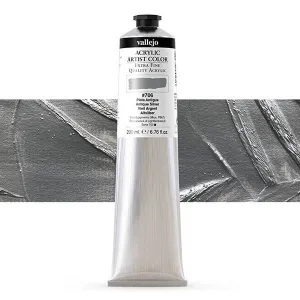 VALLEJO ACRYLIC ARTIST 706: 200 ML. ANTIQUE SILVER